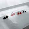 Red Heart Stud Earrings | 925 Sterling Silver