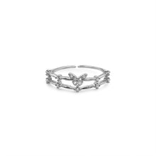 Load image into Gallery viewer, Butterfly Garden Ring Band | 925 Sterling Silver | Adjustable
