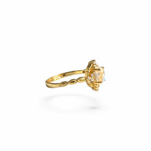 Load image into Gallery viewer, Moonstone Feyre Ring Band | 14K Gold | Adjustable
