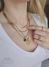 Blowing Petals Pendant & Chain | 18k Gold