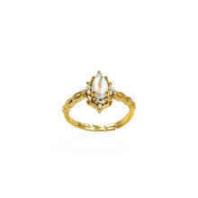 Load image into Gallery viewer, Moonstone Feyre Ring Band | 14K Gold | Adjustable
