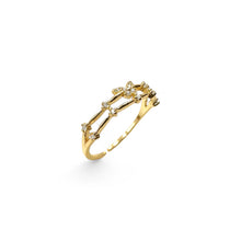 Load image into Gallery viewer, Butterfly Garden Ring Band | 14K Gold | Adjustable
