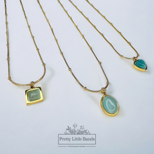 Load image into Gallery viewer, Square Opal Stone Necklace | 18k Gold Filled
