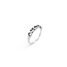 Load image into Gallery viewer, Band of Hearts Ring | 925 Sterling Silver | Size 5-8
