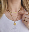 Blowing Petals Pendant & Chain | 18k Gold