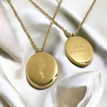 Load image into Gallery viewer, Birth Flower Necklace (Reversible) | 18k Gold Filled
