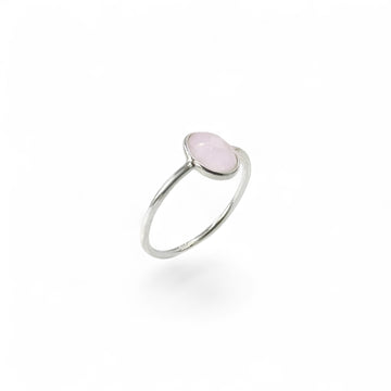 Oval Rose Quartz Ring | 925 Silver | Size 5-10