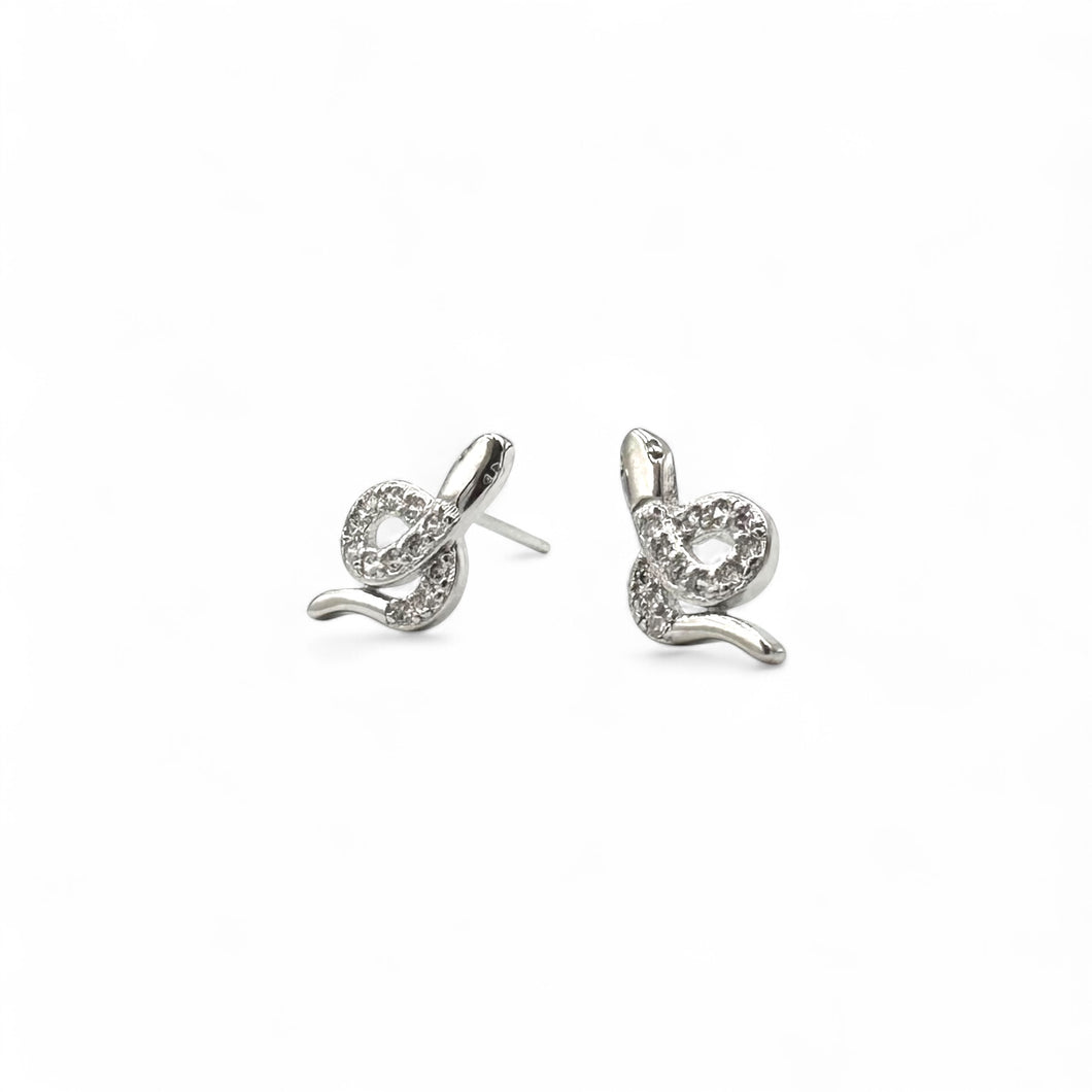 Tiny Snake Stud Earrings | 925 Sterling Silver