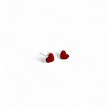 Load image into Gallery viewer, Red Heart Stud Earrings | 925 Sterling Silver
