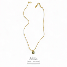 Load image into Gallery viewer, Square Opal Stone Necklace | 18k Gold Filled
