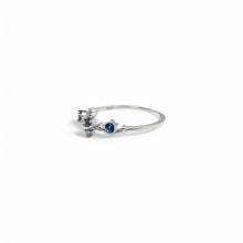 Load image into Gallery viewer, Sapphire &amp; Crystal Lira Ring | 925 Sterling Silver | Size 5-8
