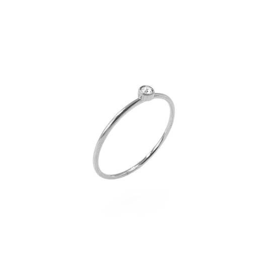 Dainty Solitaire Ring | Size 5-7
