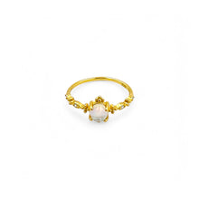 Load image into Gallery viewer, Moonstone Crystal Ball Ring | 14K Gold | Size 6-10
