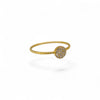 Round Stone Cluster Ring | 18k Gold Fill | Size 5-7