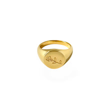 Load image into Gallery viewer, Rose Signet Ring | 18k Gold | Size 6-9
