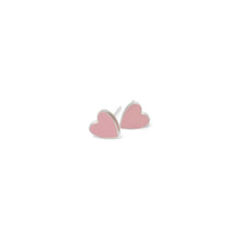 Load image into Gallery viewer, Pink Heart Stud Earrings | 925 Sterling Silver
