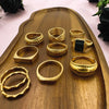Texture Ribbed Dome Ring Band | 18k Gold | Size 6 - 10
