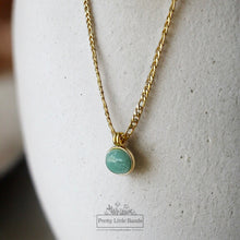 Load image into Gallery viewer, Turquoise &amp; Figaro Necklace | 18k Gold Filled
