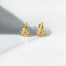 Load image into Gallery viewer, Little Bow Hoop Earrings | 925 Sterling Silver | Available in Silver &amp; 18k Gold
