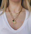 Blowing Petals Pendant & Chain | 18k Gold