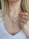 Blowing Petals Pendant & Chain | 18k Gold