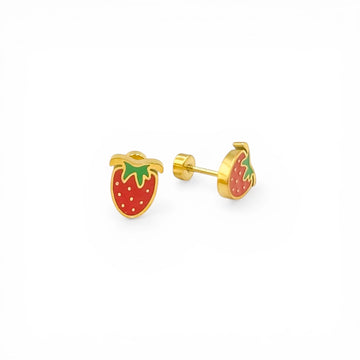 Strawberry Studs | 18k Gold Filled