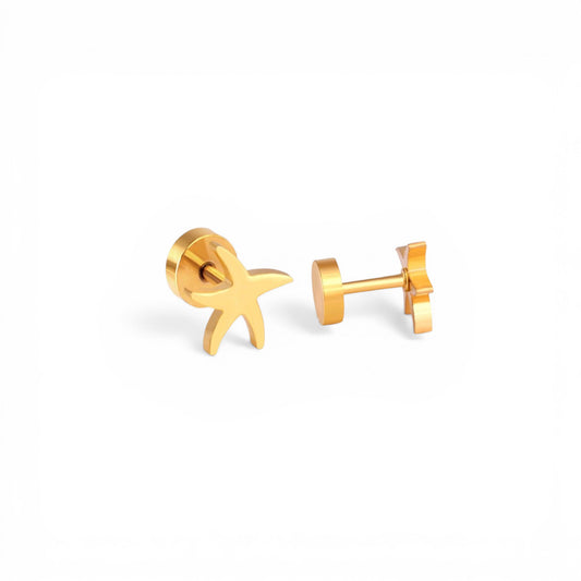 Gold Starfish Studs | 18k Gold Filled