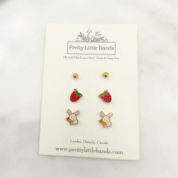 Cute Flat Screw-Back Stud Set - #4 | 18k Gold Filled