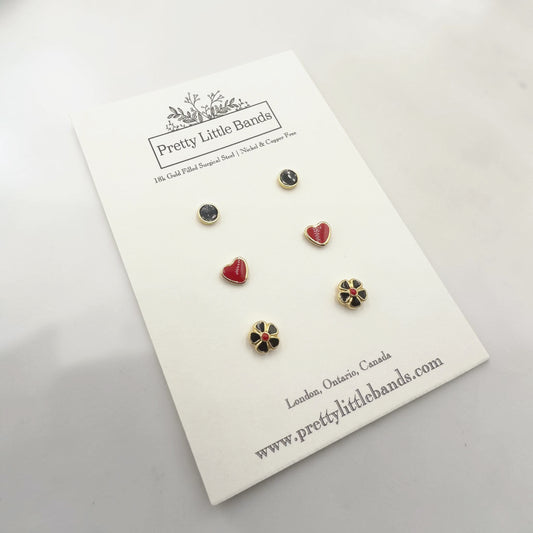 Cute Flat Screw-Back Stud Set - #11 | 18k Gold Filled