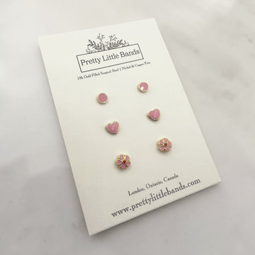 Cute Flat Screw-Back Stud Set - #9 | 18k Gold Filled