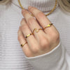 2mm Flat Edge Ring Band | 18k Gold Fill | Size 6-10