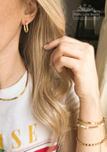 Load image into Gallery viewer, Oblong Hinged Hoop Earrings | 18k Gold Filled
