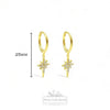 North Star Hoop Earrings | 18k Gold Filled