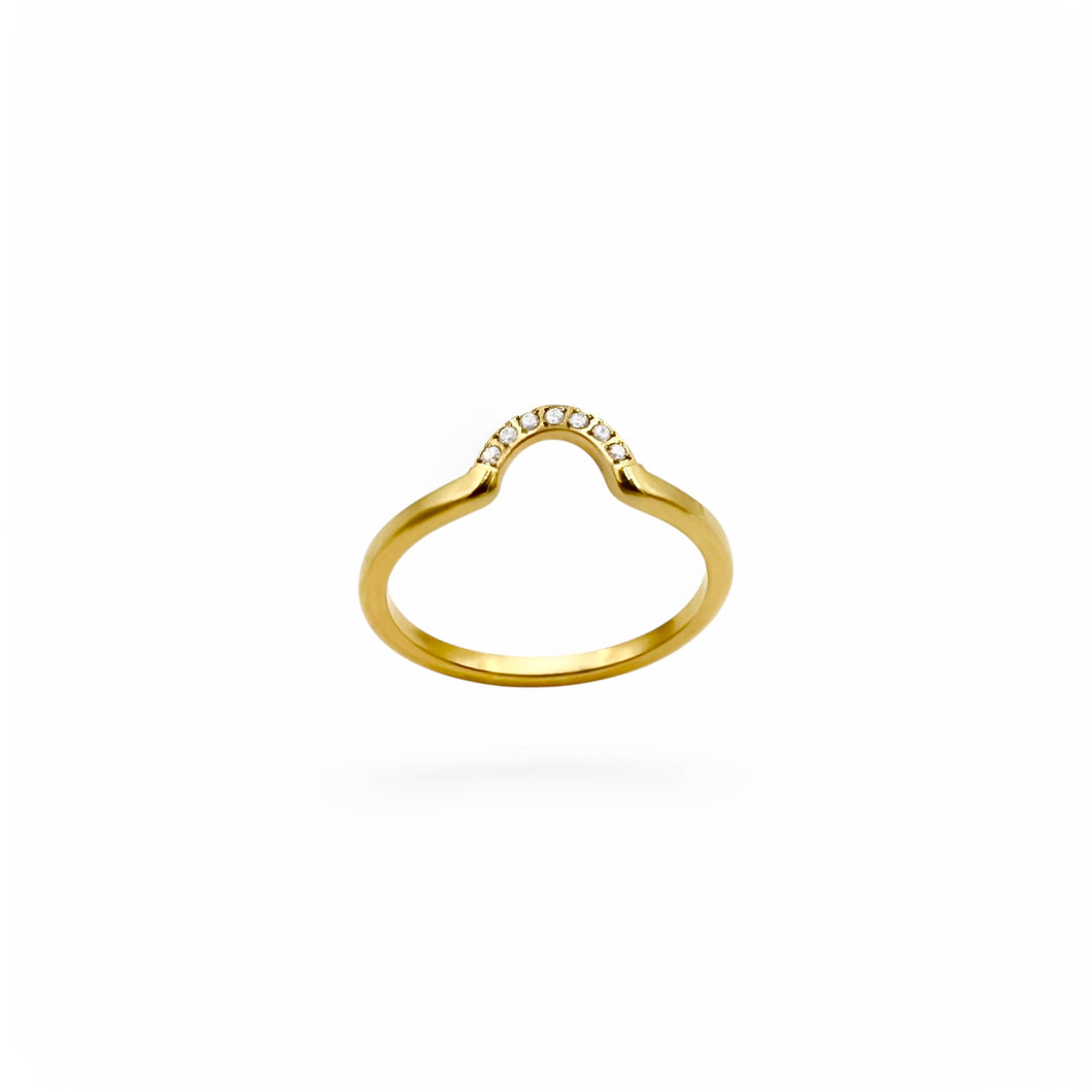 Half Moon Nesting Ring | 18k Gold | Size 6, 7, 8