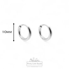 Load image into Gallery viewer, Everyday Donut Hoop Earrings, Silver | 5 Sizes
