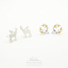Load image into Gallery viewer, Reindeer Stud Earrings | 925 Sterling Silver

