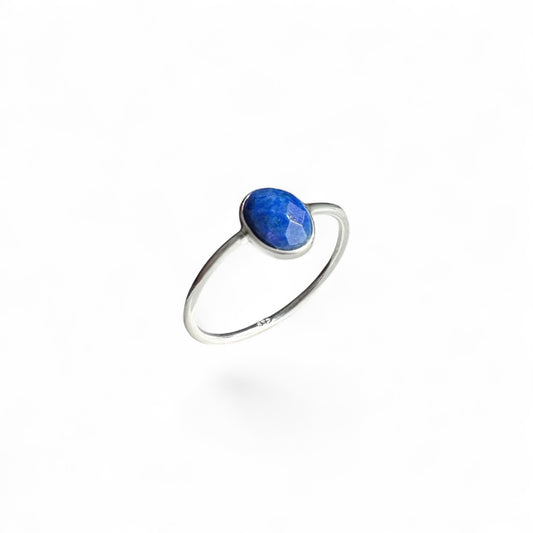 Oval Lapis Lazuli Ring | 925 Silver | size 5-10