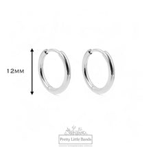 Load image into Gallery viewer, Everyday Donut Hoop Earrings, Silver | 5 Sizes
