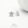 Crystal Snowflake Stud Earrings | 2 Colours