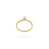 Simple Solitaire Rounded Band Ring | 18K Gold | Size 5-9