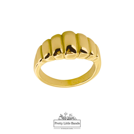 Gold Bar Brick Ring | 18k Gold Filled