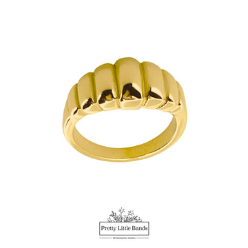 Gold Bar Brick Ring | 18k Gold Filled