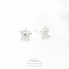 Dainty Snowflake Stud Earrings | 925 Sterling Silver