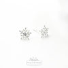 Dainty Snowflake Stud Earrings | 925 Sterling Silver