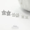 Dainty Snowflake Stud Earrings | 925 Sterling Silver