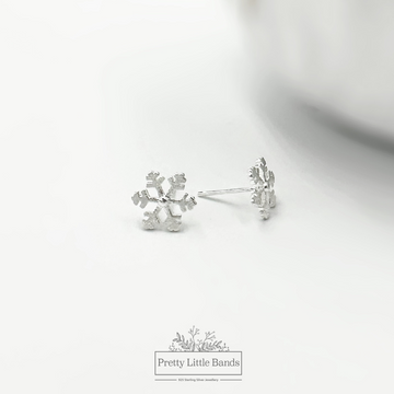 Snowflake Stud Earrings | 925 Sterling Silver