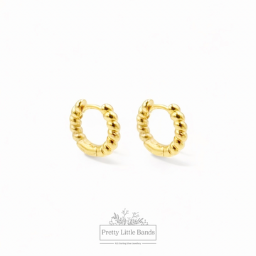 Twisted Donut Hoop Earrings | 18k Gold