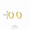 Twisted Donut Hoop Earrings | 18k Gold