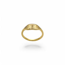 Load image into Gallery viewer, Aztec Signet Ring | 18k Gold Fill | Size 6-10
