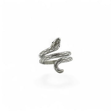 Large Snake Ring | Silver, Stainless Steel | Size 6-9